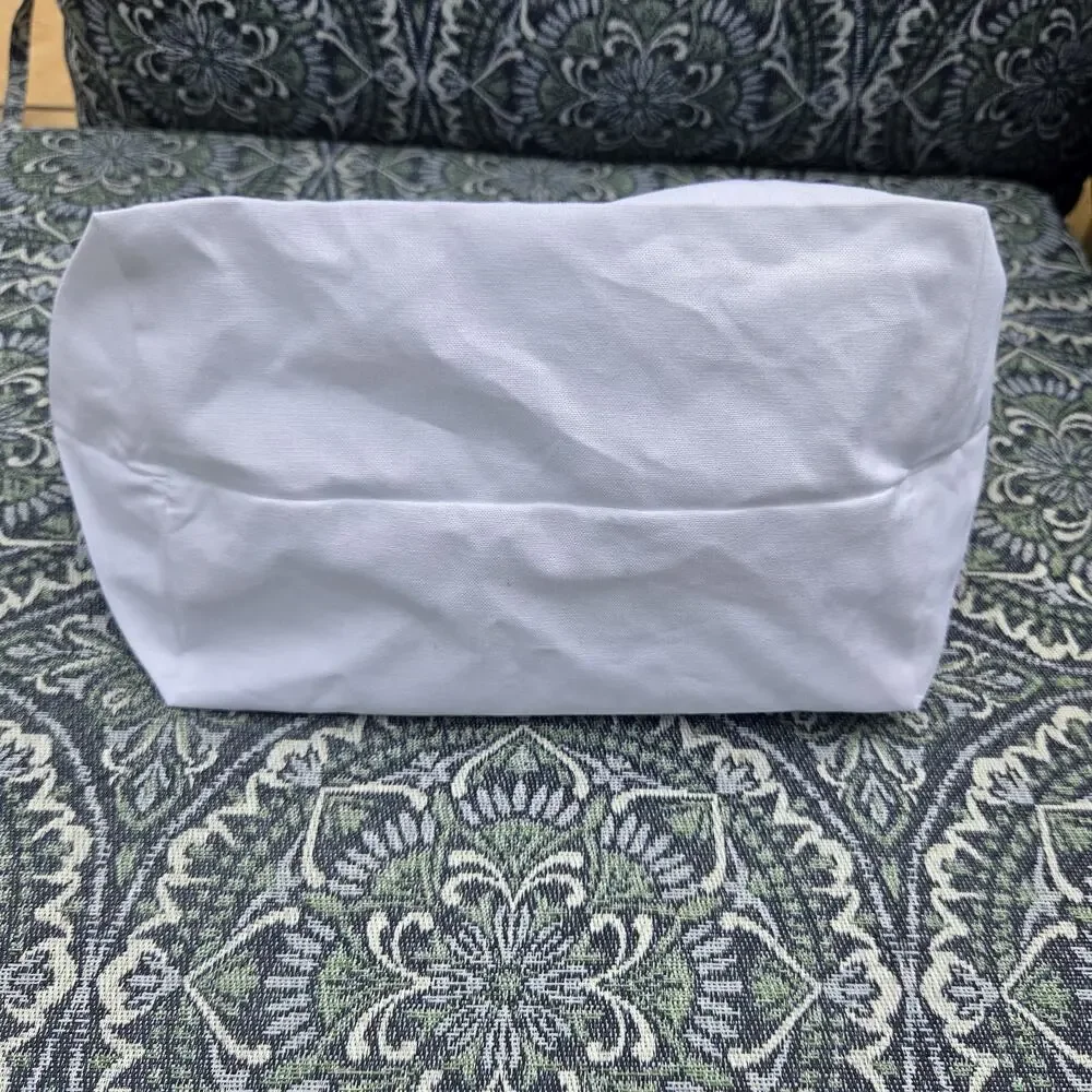 Chanel Cotton Drawstring Dust Bag Pouch White